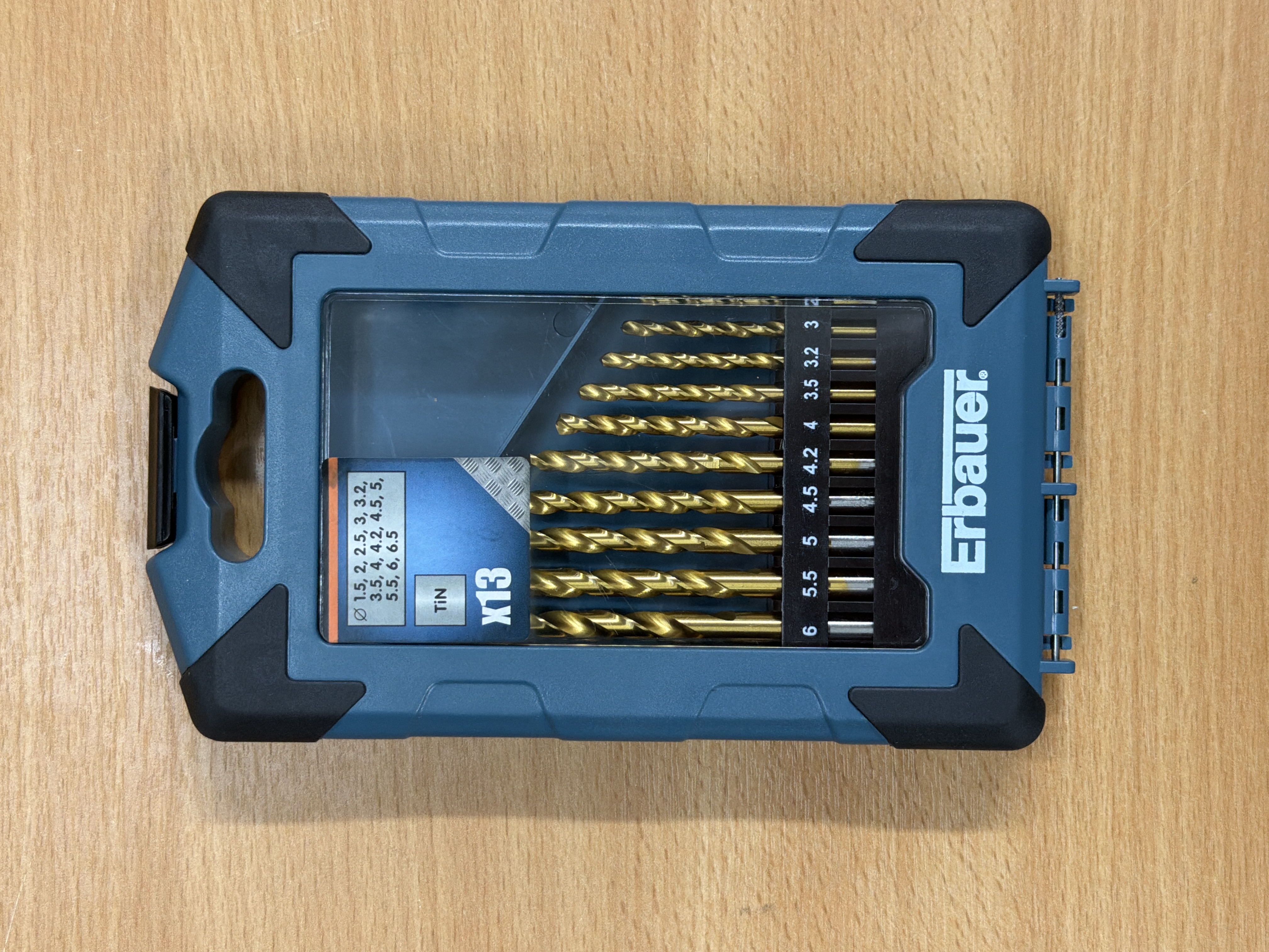 Coffret 13 forets métal HSS TiN Erbauer DRS75809