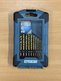 Coffret 13 forets métal HSS TiN Erbauer DRS75809