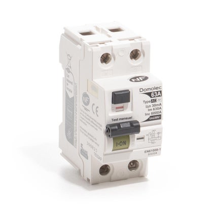 Interrupteur différentiel Domolec 63A type AC 30mA 2P