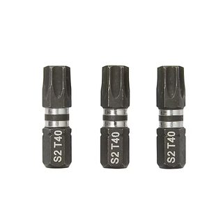Embout de vissage torsion impact TX40 25 mm Erbauer - 3 pièces