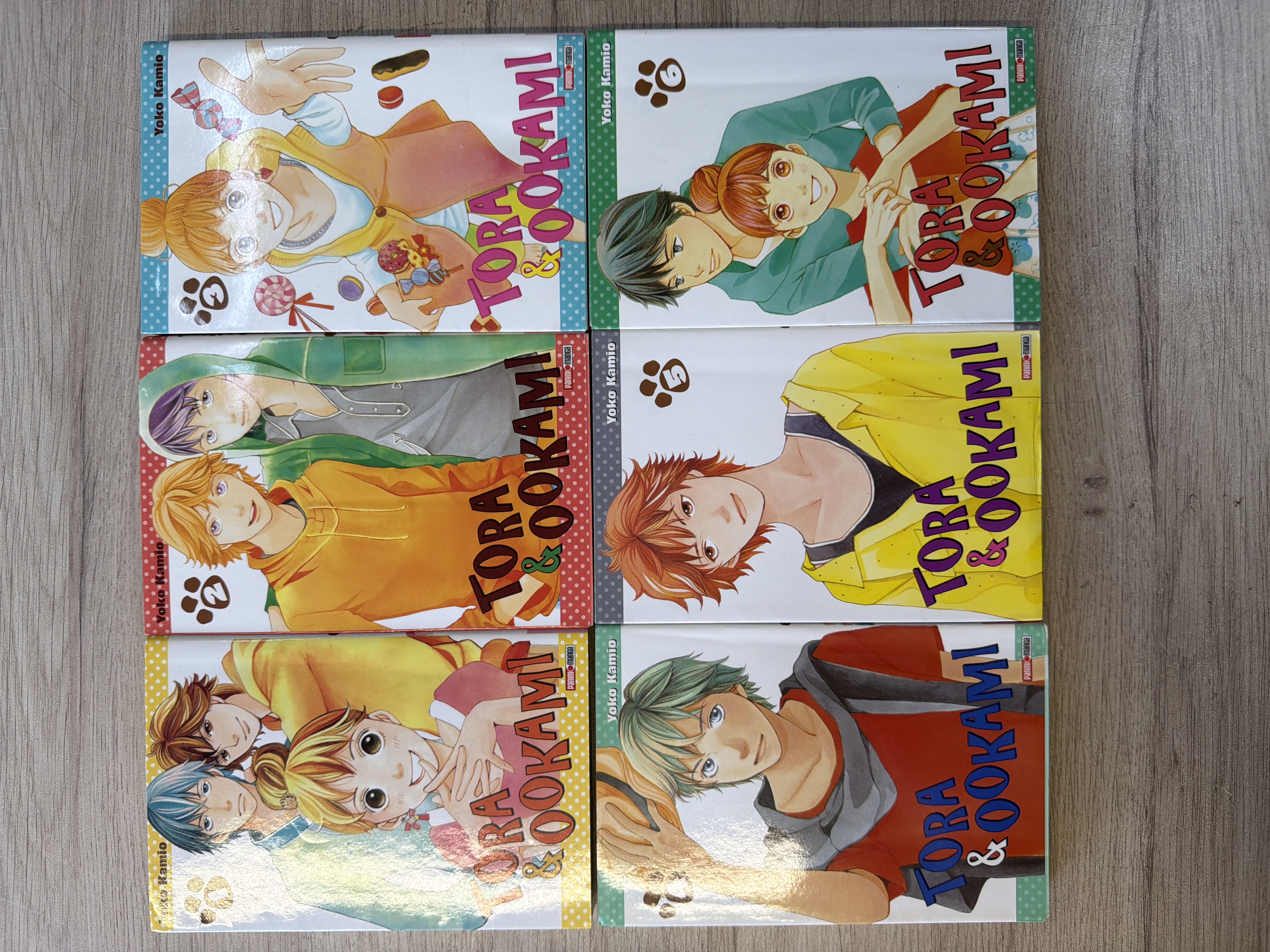Lot de 6 mangas Tora & Ookami tomes 1 à 6 Yoko Kamio