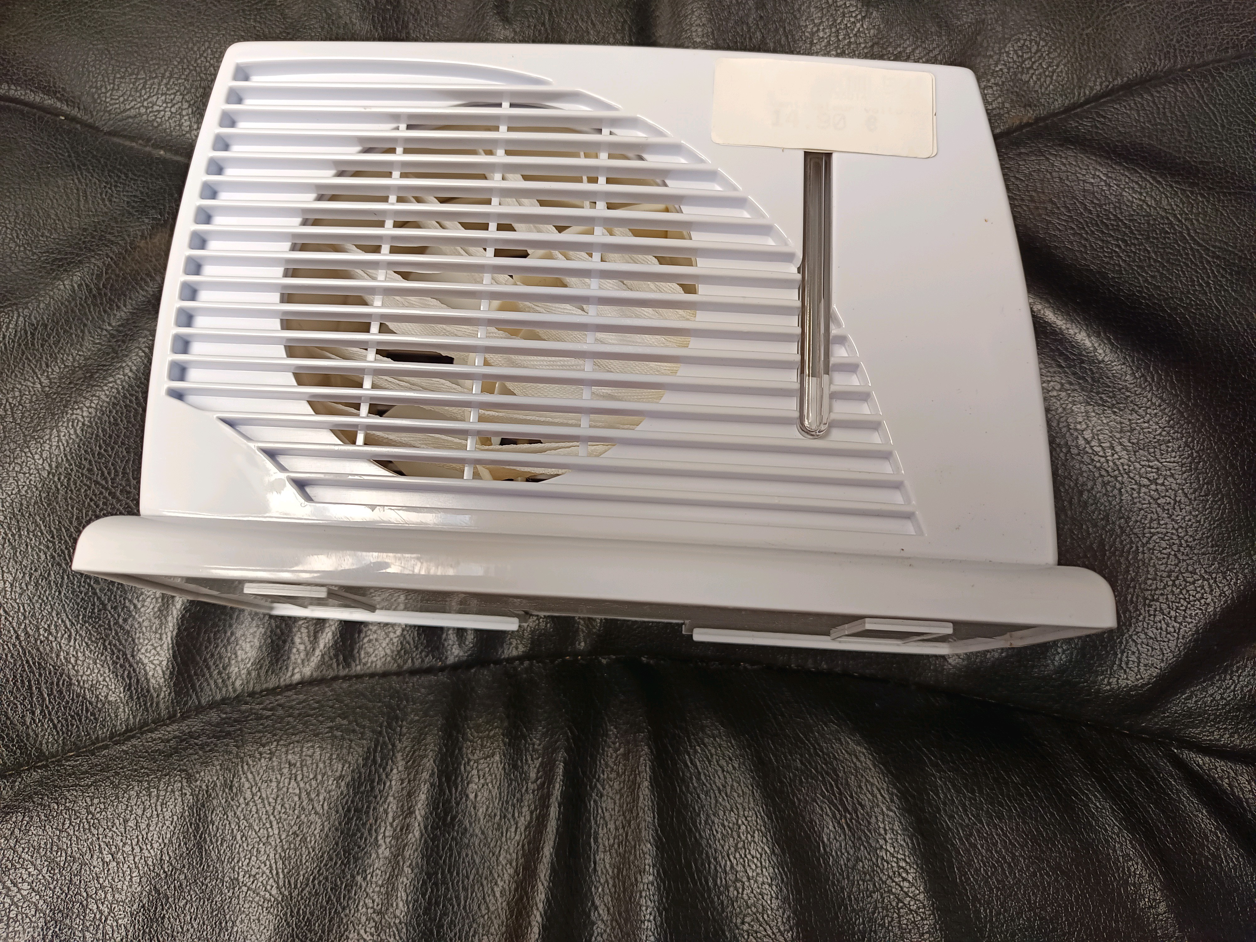 Chauffage soufflant blanc avec thermostat coulissant