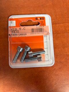 Saxo vis T.C 6 pans creux acier zingué (4 pièces)