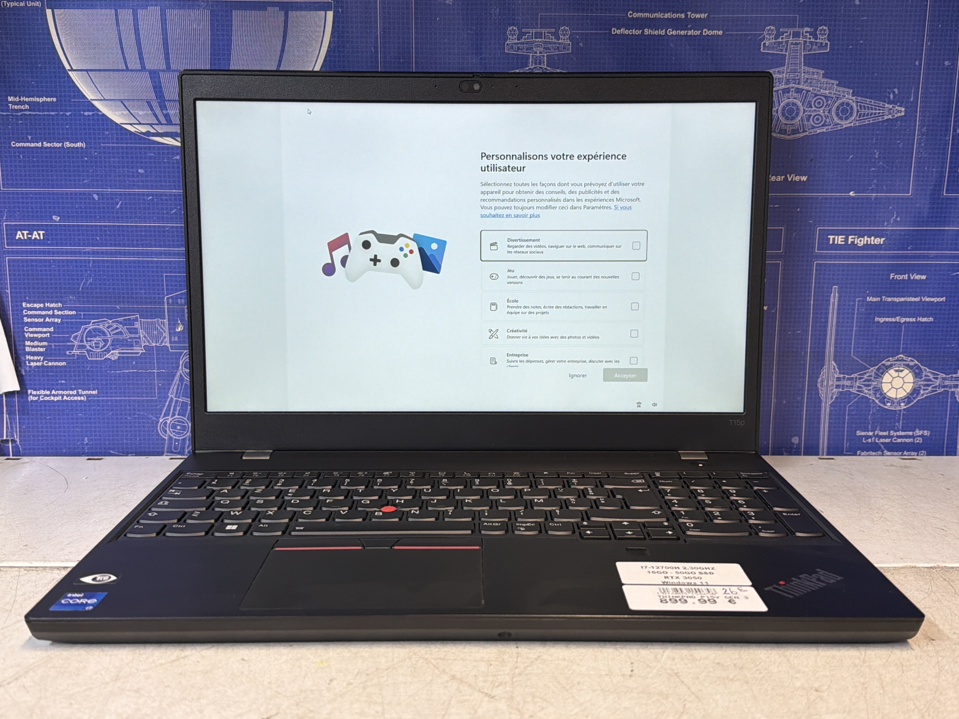Lenovo ThinkPad i7-12700H 16 Go 50 Go SSD RTX 3050 Windows 11