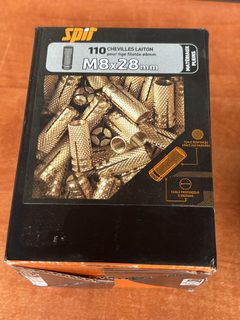 SPIT 110 chevilles laiton M8 x 28 mm pour tige filetée Ø8