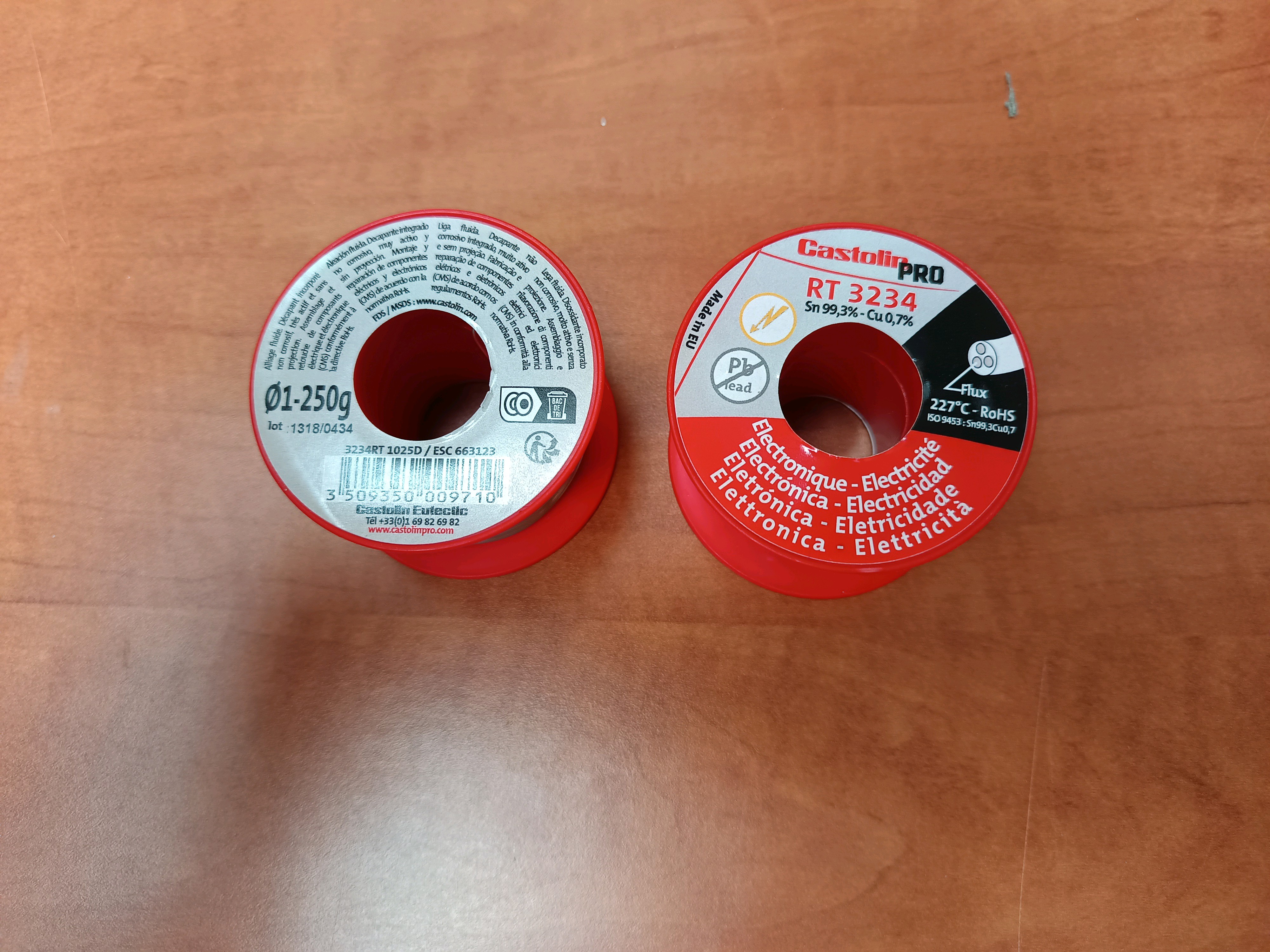 Fil à souder CastolinPRO RT 3234 Ø1 mm 250 g sans plomb (électronique/électrique)