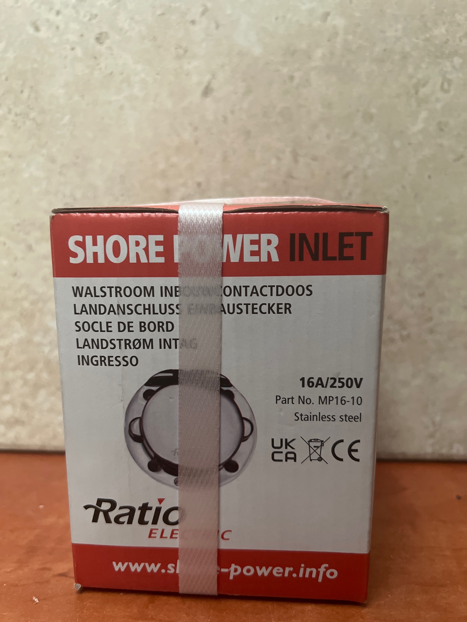 Ratio Electric MP16-10 Shore Power Inlet (socle de bord) 16A/250V inox
