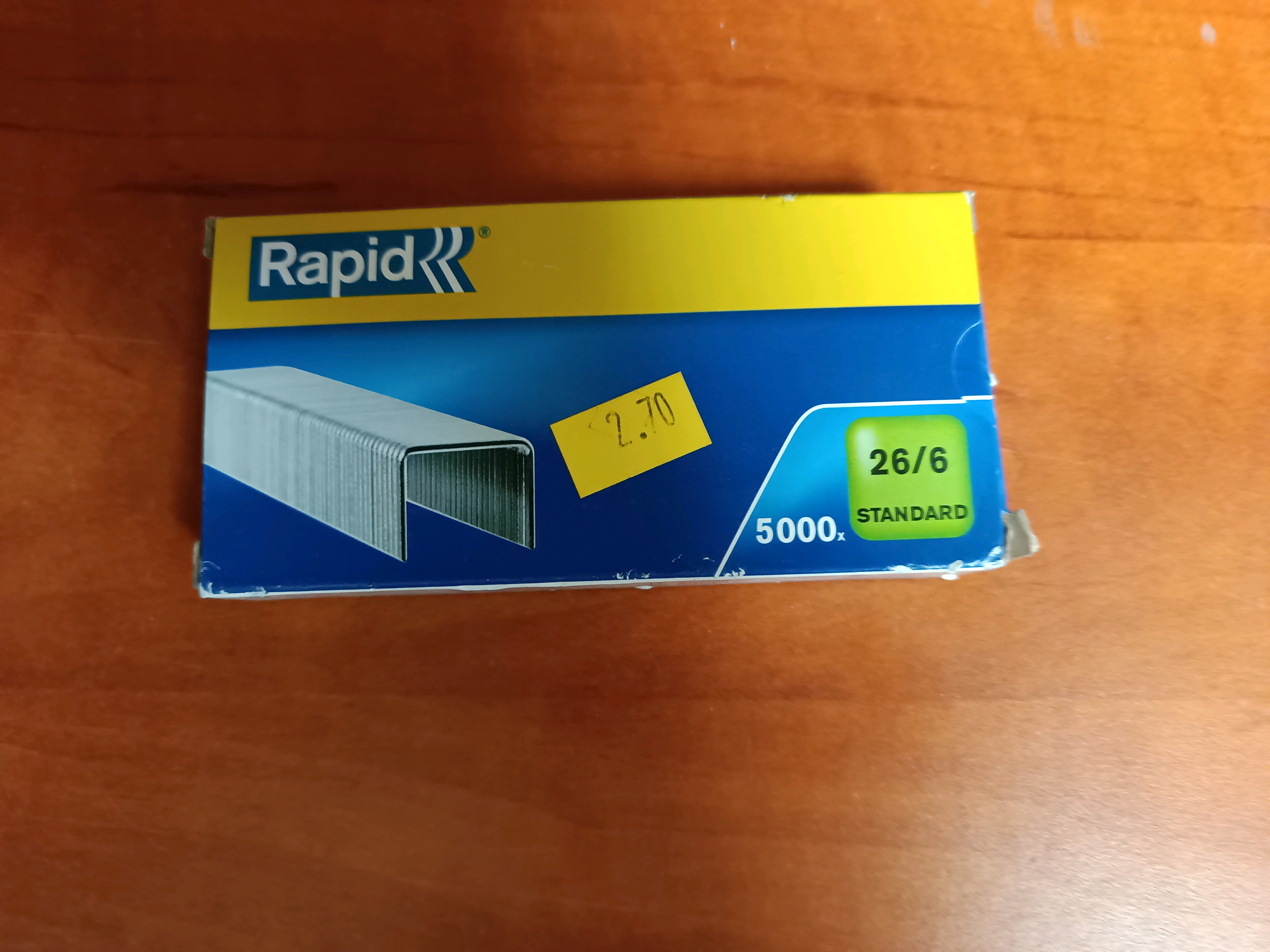 Agrafes Rapid 26/6 Standard - boîte de 5000